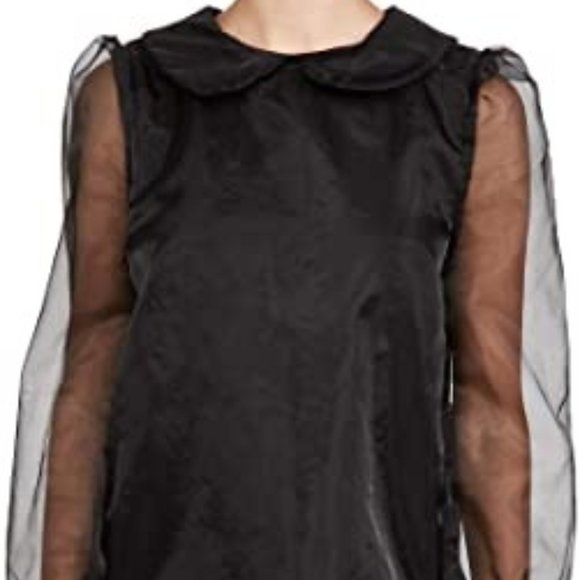 Brand New En Saison Organza Collared Blouse, M - Picture 2 of 7